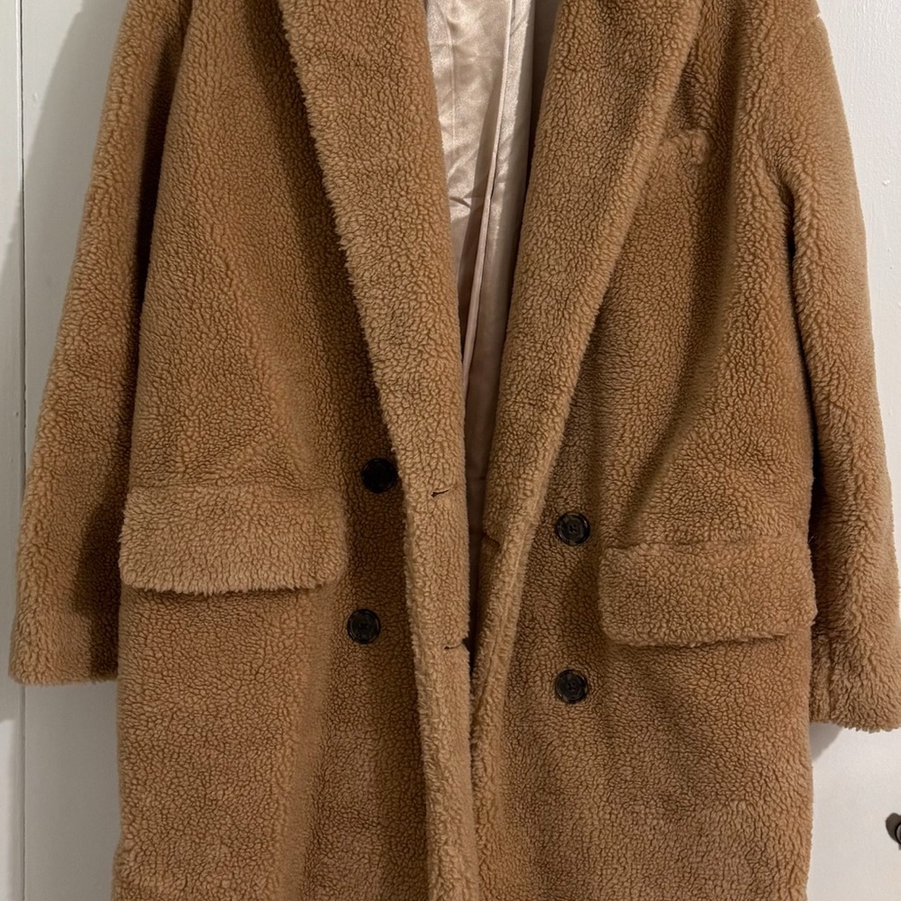 J. Crew Camel Teddy Jacket in Light Brown